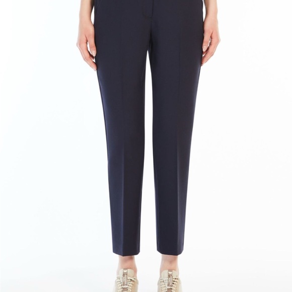 MaxMara Gray Ankle Cigarette Pants - Picture 1 of 14